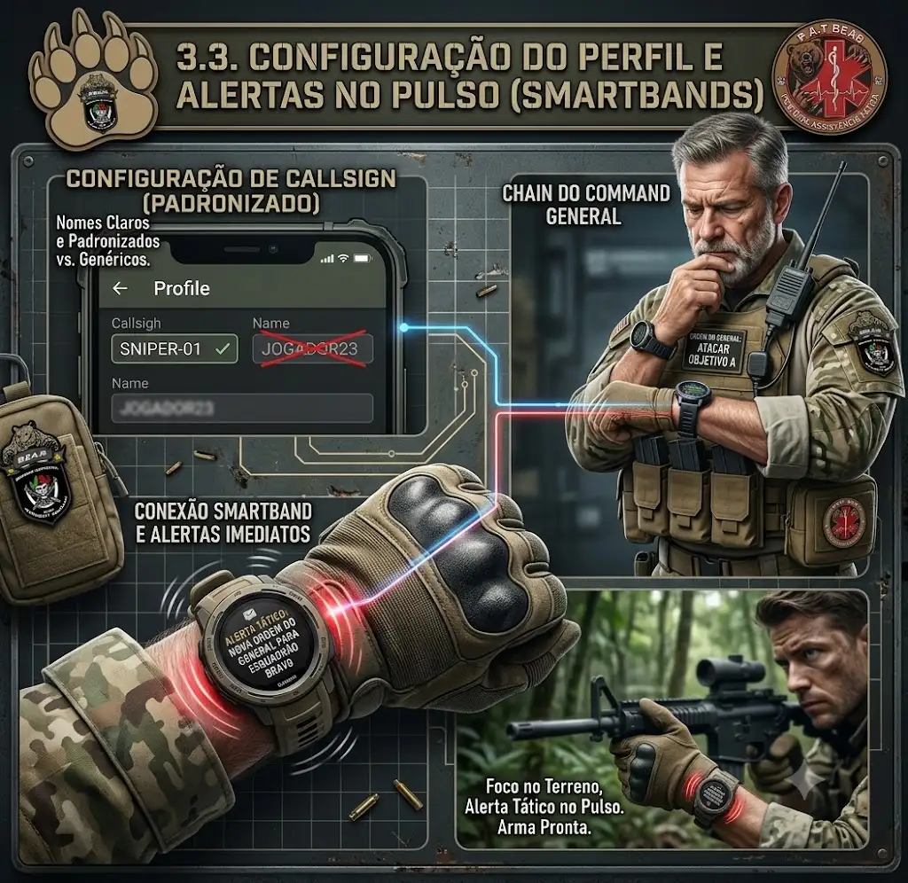 Configuração do Perfil e Alertas no Pulso (Smartbands)